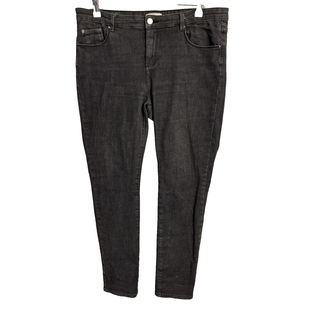 Jacqueline Riu Women's 44 Black‎ Denim Jeans Straight leg Sexy Casual Everyday